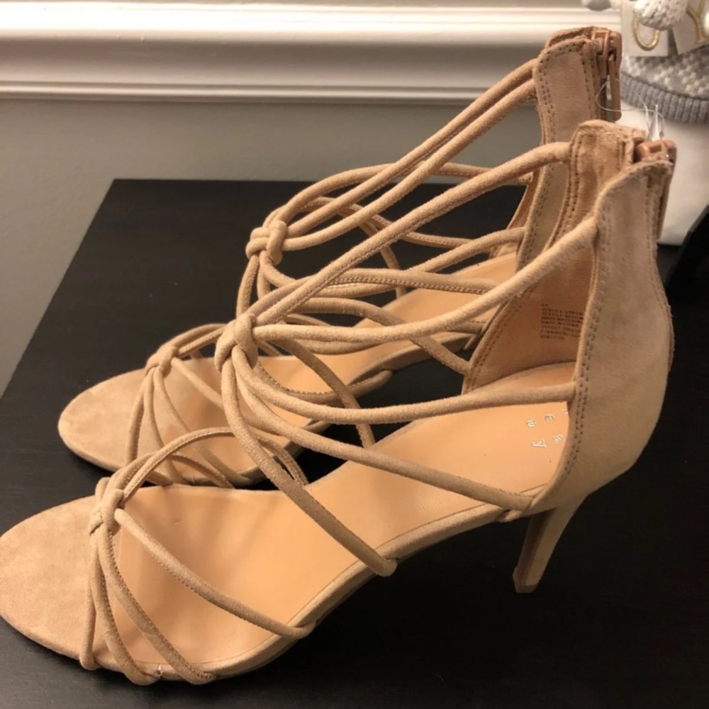 A New Day Suede Strappy Heels. Brand New. Sz11
